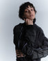 CODE MAZE ECO FABRIC BOMBER JACKET -BLACK (BAMBOO CHARCOAL)-